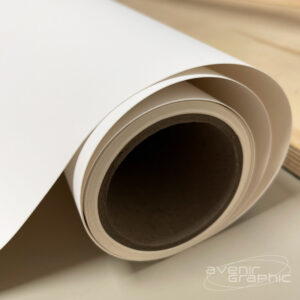 Vinyle adhésif blanc mat 280g/m²