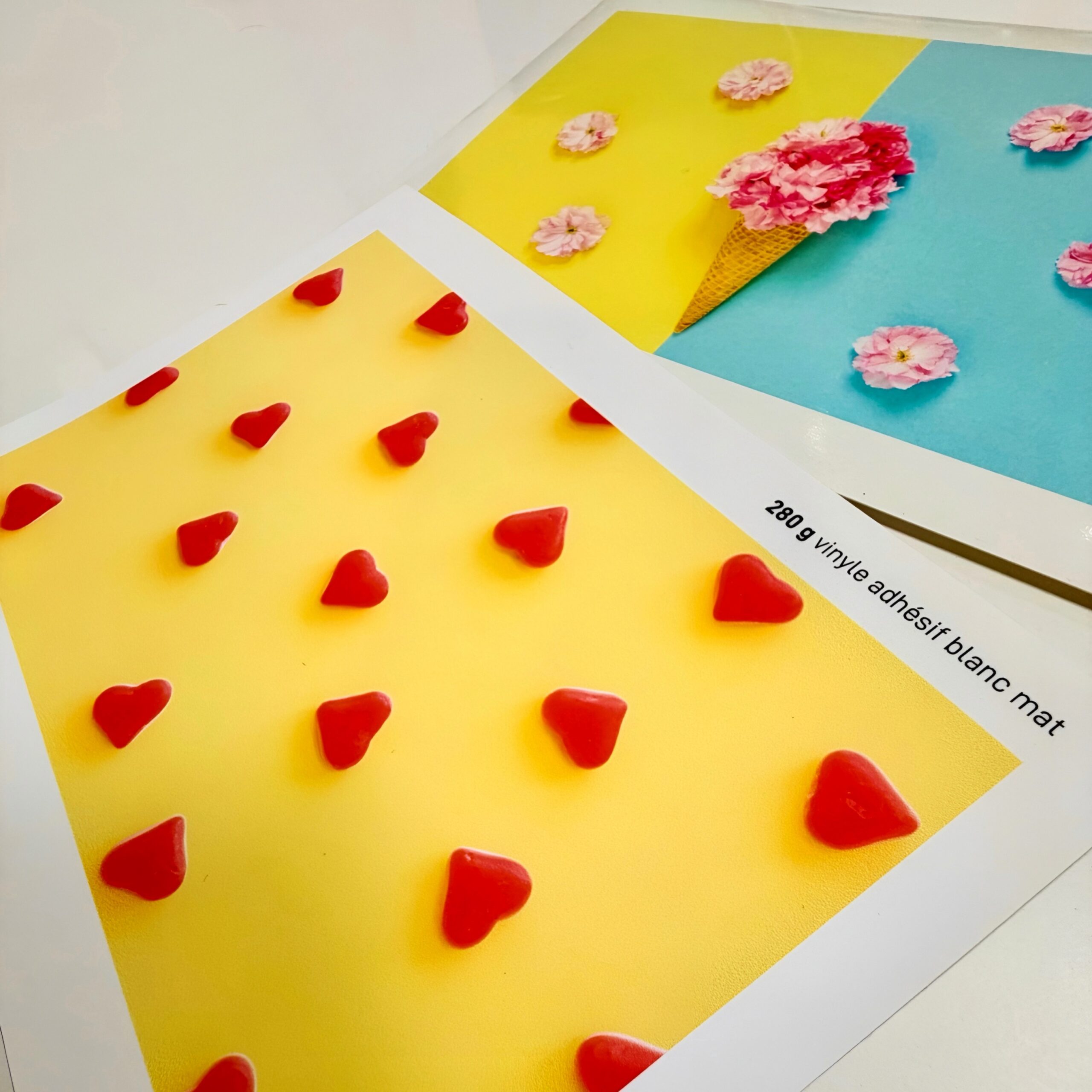 Vinyle support adhésif mat et brillant